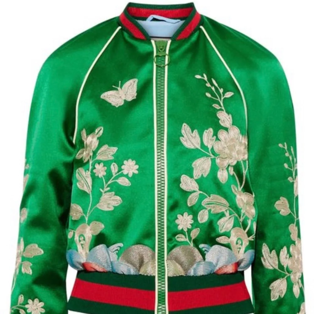 Gucci Silk Floral Bomber Jacket - Picture 2 of 3